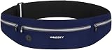 HAISSKY Running Belt Waist Pack Water Resistant Reflective Gym Belt 6.9 Inch