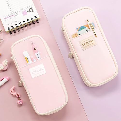 Horse Rose Print Large Pencil Case – Magnetic Stand-Up Pouch With Multiple Pockets For School, Office & Travel