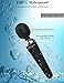 Vibrator Magic Rechargerable Water-resistant Wand Massager with 10x Multi-Speed, Mini Wireless Powerful Therapeutic Handheld Massager with Bendable Neck For Women, Man - Black