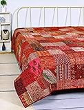 Womencrafts Indian Patchwork Kantha Quilt,Throw