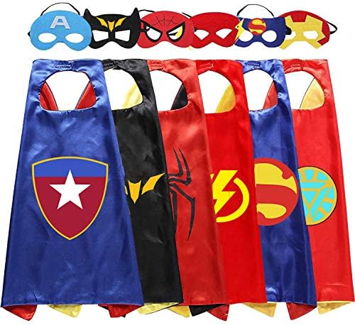 DEDY Superhero Cape Mask Kids Costume Dress Up - Best Gifts
