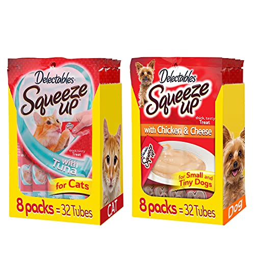 Hartz Dog + Cat Squeeze Ups Interactive Lickable Wet Treats and Food