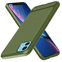 Miagon Carbon Fiber Case for iPhone 11,Ultra Slim Flexible TPU Silicone Shock Absorbing Bumper Protective Back Case Cover,Green