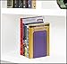 Acrimet Metal Bookends, Non-Skid Book Stand for Shelves, Heavy Duty Book Stopper, 6-7/8