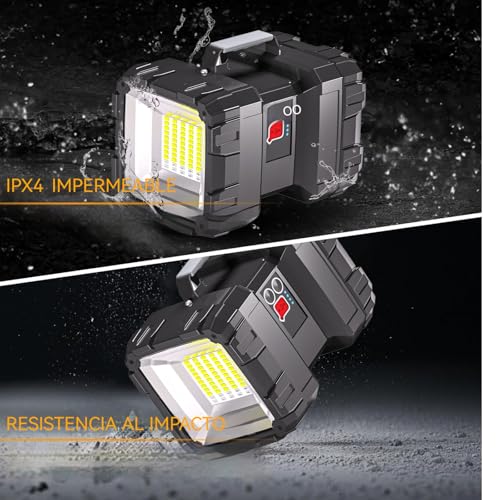 LETOUR High Power LED Flashlights, Super Bright 7 Modes Rechargeable Flashlight for Camping and Emergency