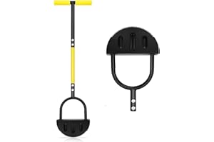 HRADHOL Edger Lawn Tool,Half Moon Saw-Tooth Lawn Edger with T-Grip,Manual Garden Edge Border,Long Handled Grass Edger for Sidewalks, Lanes, and Courtyards