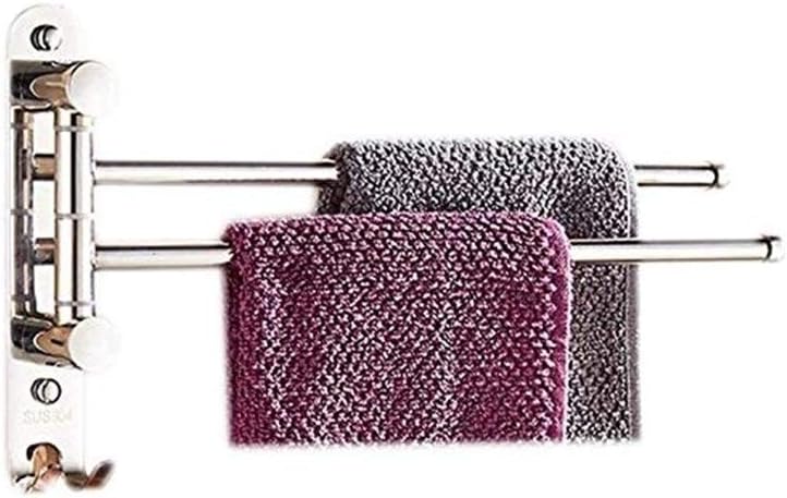 CZWYF Handtuchhalter Edelstahl Küchenwandregal 180-Grad-Drehung