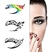 CINEEN Temporary Eye Tattoo Makeup Stickers ,Rainbow Eye Tattoo Sticker Fashionable Fun Eyeliner Tattoo Stickers,Set of 10