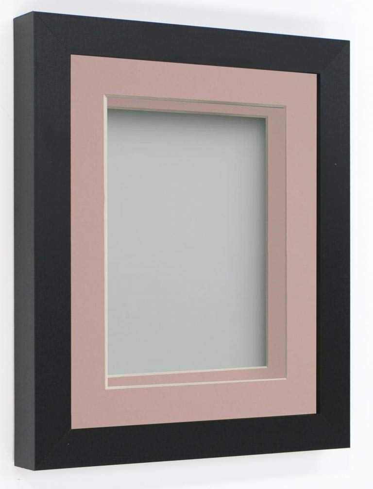 Rickman Box Frame Black with Pink Mount, 10x8 for 8x6 inch