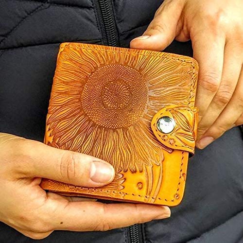 leather sunflower wallet