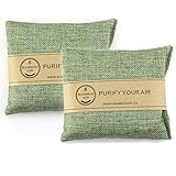 Bamboo Activated Charcoal Odor Absorber & Air Filter Purifier For Refrigerator & Freezer - Eliminates Odor & Helps Against Mold & Bacteria By Bamboo Air