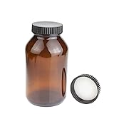 ALWSCI 17oz Amber Glass Wide Mouth Paker Bottles