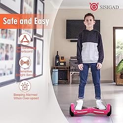 SISIGAD Hoverboard, with Bluetooth and Colorful
