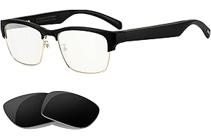 DELHI TORNADO Smart Bluetooth Audio Glasses for Men Women with Built-in Mic,Blue Light Filter&Polarized Lenses,Open Ear Music&Calls glasses