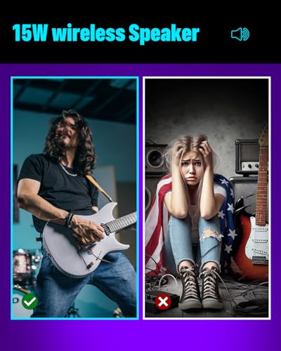 Enya Inspire 39" Smart Carbon Fiber Electric Guitar with 15W Wireless Speaker, 20 Different Sounds Built-In Presets, Charging Cable, Adjustment Key and Case