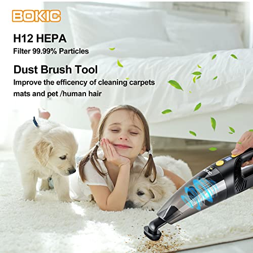 BOKIC Car Vacuum Cleaner Cordless, CordFree Handheld Vacuum