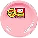 Amscan New Pink Round Disposable Plastic Plates - 7