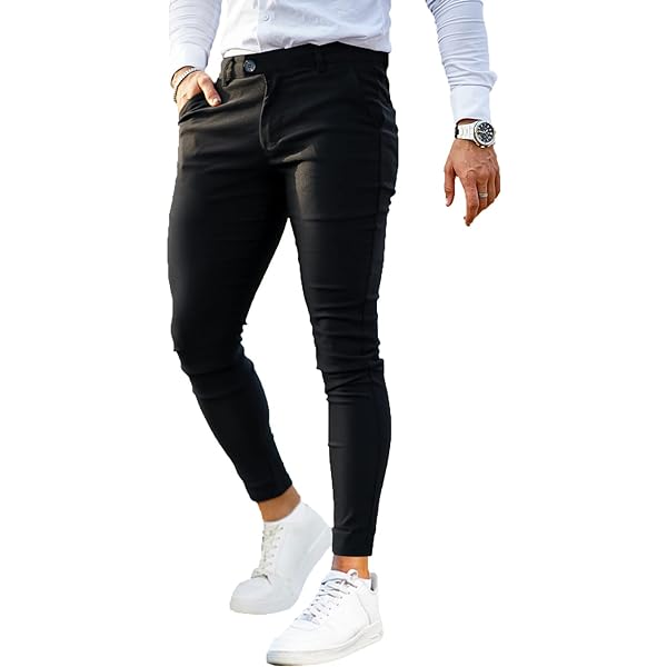 MOGU Ankle-Length Dress Pants for Men Slim Fit Cropped Trousers Size 29 Black at Amazon Men's Clothing store MOGU Ankle-Length Dress Pants for Men Slim Fit Cropped Trousers Size 29 Black at Amazon Men's Clothing store