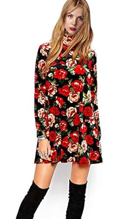 Long floral dresses with sleeves for women shoes
