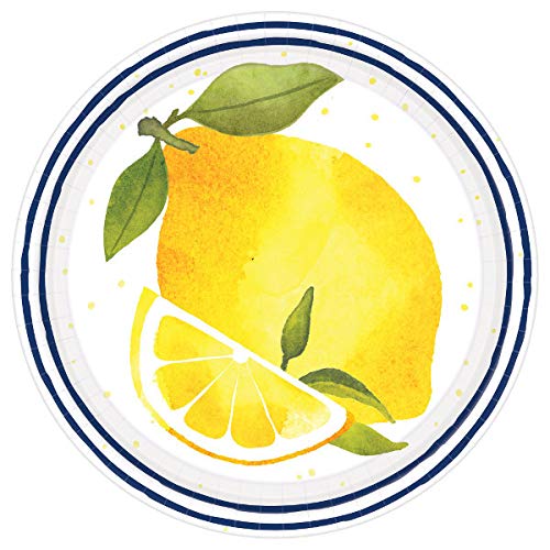 Lemon Party Supplies Themed Paper Plates And Napkins Serves 24 Guests