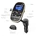 Tecboss Bluetooth FM Transmitter Hands-Free Wireless Car Kit Radio Receiver USB Charger W Sleep Power Off Shuffle Support USB Flash TF Card Aux In Out, Gold
