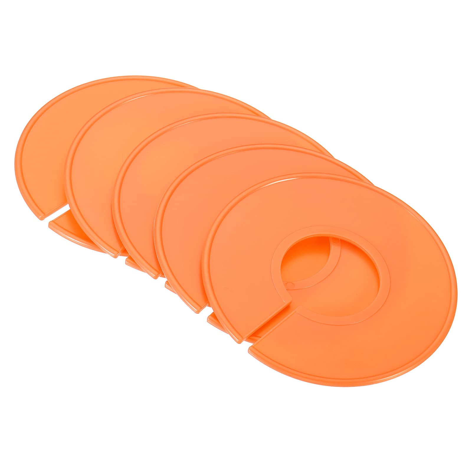 PATIKIL Clothes Dividers, 12 Pack Closet Clothing Rack Size Dividers Blank Labels Sorting Round Separator for Closet, Orange