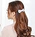 Casualfashion 1Pcs Korean Style Crystal Rhinestone Hair Barrettes Butterfly Pearls Hair Clips Pins for Women Girls (Silver)