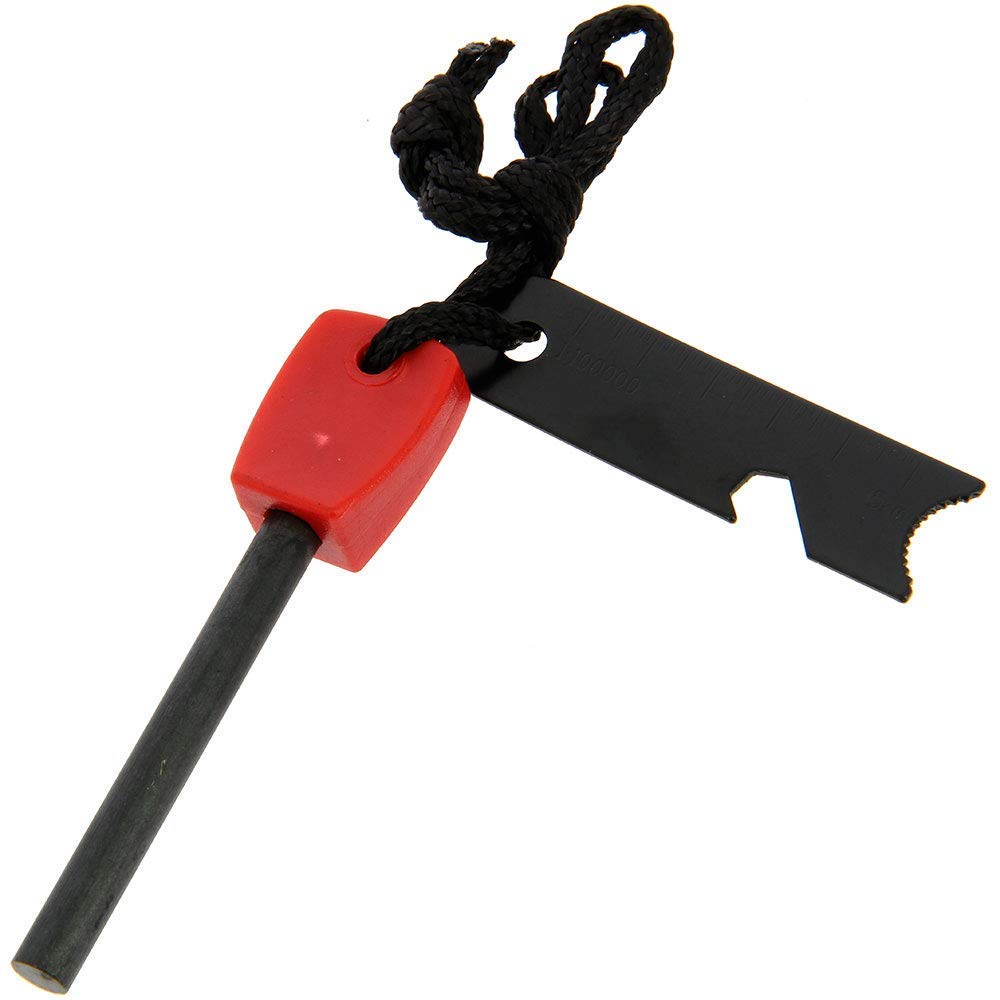 Black Fire Starter Lighter Stick With Magnesium Flint Steel Striker A Must For Camping Survival