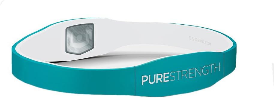 PureStrength Pure Series Ion Charged Ionic Wristband (XS, Turquoise/White)