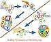 Amazing Premier -Toy 150 pcs Educational Magnetic Building Tiles Blocks Toy with Ferris wheel set, rotating gear set, shapes, wheels, letters, numbers, operation signs + a storage box