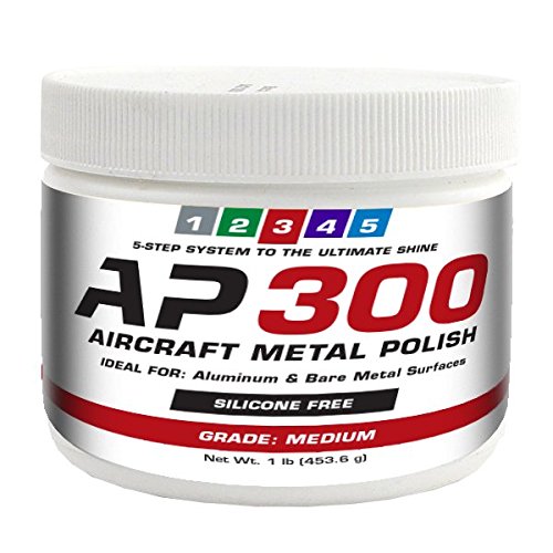 AP300 Aircraft Metal Polish (1lb) - Medium - for Airplane Aluminum & Bare Metal Surfaces, Brightwork