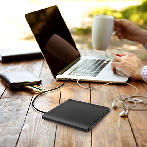 External Blu-Ray Drive,Guamar USB 3.0 Blu-Ray Drive CD/DVD Burner/Writer with 3D 4K Blu-ray Disc Playback,Super-Fast Blu-Ray Writing Reading Speed,for Notebook Netbook Desktop,Silveraca