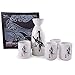 Happy Sales HSSS-SUMI31, Perfect 5 pc Sumi Ink Sake Set, White