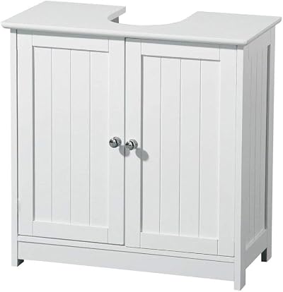 AVC Designs Bathroom Sink Cabinet Under Basin Unit White W60 D29 H60cm