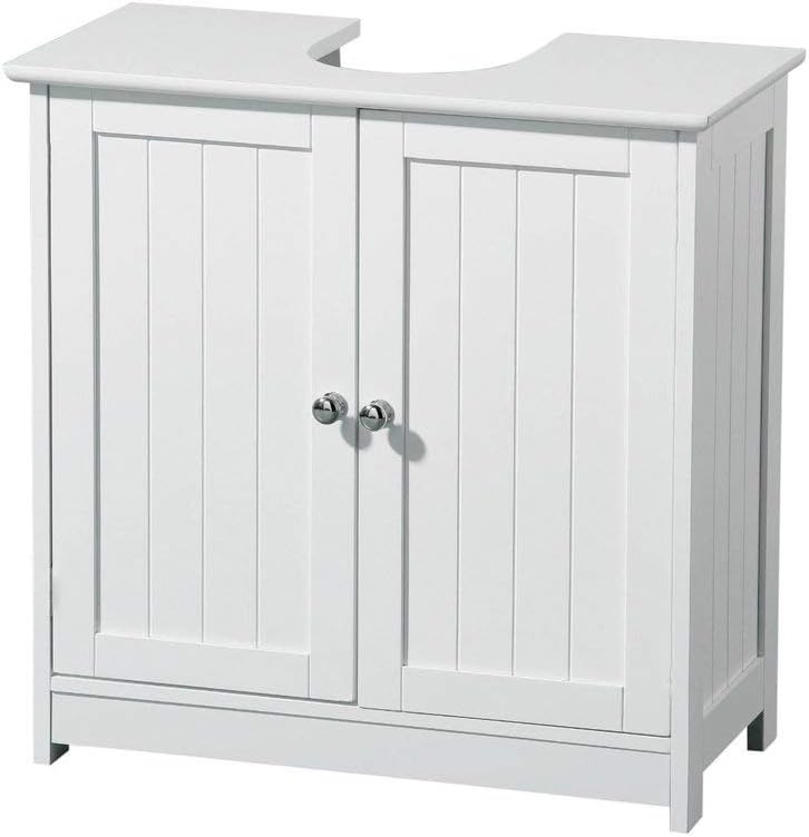 AVC Designs Bathroom Sink Cabinet Under Basin Unit White W60 D29 H60cm