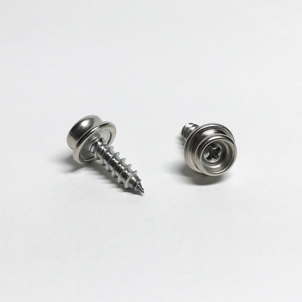 Fasnap 10 x 5/8" SelfTapping Screw Stud Brass/Nickel w Stainless
