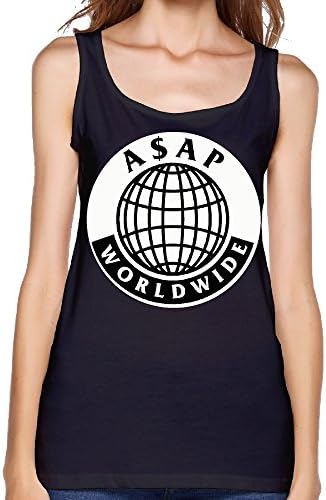 Women's Asap Rocky Logo Tank Top-Black