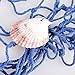 Ecjiuyi Photo Hanging Display Frames,Nautical Fish Net with Sea Shells and Clips for ClassroomTurtle Bathroom Bedroom Dorm Home Wall Birthday Ocean Theme Party Decorations