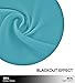 NICETOWN Blackout Curtains 63 Long - Window Treatment Thermal Insulated Solid Grommet Blackout Curtains/Panels/Drapes for Bedroom (Teal Blue=Light Blue, Set of 2 Panels, 52 by 63 Inch)
