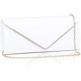 Larcenciel Clutch Purses for Women, Sparkling Envelope Evening Bag with Detachable Chain
