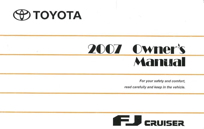 Amazon Com Bishko Automotive Literature 2007 Toyota Fj Cruiser Owners Manual User Guide Reference Operator Book Fuses Automotive