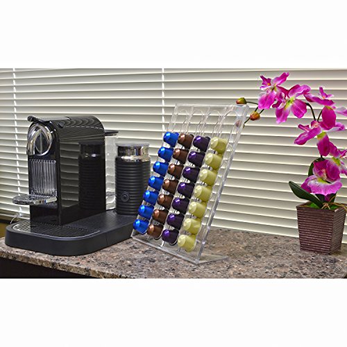 Clear Acrylic Freestanding Nespresso Capsule Storage Rack / Coffee Pod