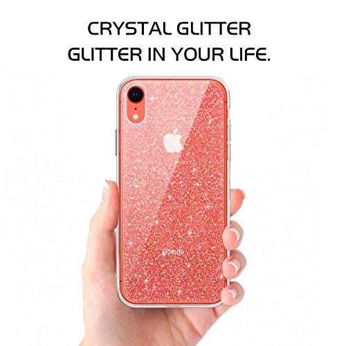 DOMAVER iPhone XR Case, iPhone XR Gel Glitter Case Sparkle Bling