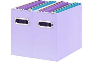Oterri File Organizer for Hanging Folders Letter Size, Cardboard File Storage Box with Handle, File Box, Folder Organizer for