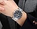BOS Men's Quartz Analog Wrist Watch Chronograph Stainless Steel Band Black 8006