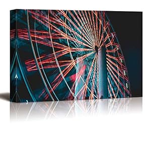 Canvas Prints Home Artwork Decoration Ferris Wheel Canvas Wall Art for Living Room, Bedroom - 12x18 inches
