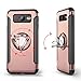 Ownest Galaxy J7 V Case,Galaxy Halo/J7 Prime/J7 Perx/J7 Sky Pro Case,Armor Dual Layer 2 in 1 with Extreme Protection and Finger Ring Holder Kickstand only for Samsung Galaxy J7 2017-Rose Gold