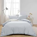 MOONLIGHT20015 Double Duvet Cover Set Silver Solid Soft Bedding 200x200 view 3
