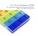 Inspiration Industry NY Rainbow Weekly Pill Organizer with Snap Lids | 7-Day AM/PM | Detachable Compartments for Bigger Pills, Vitamin