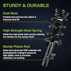 AUTOSAVER88 Front Pair Complete Strut and Spring